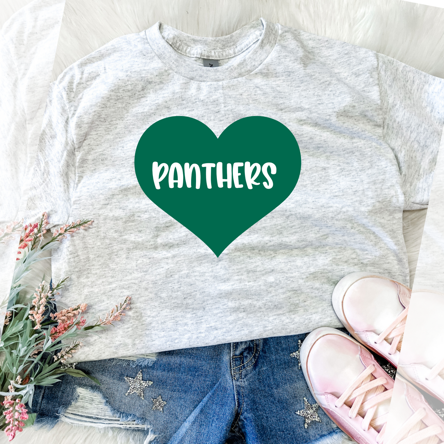 Sublimation Heart Panthers Green