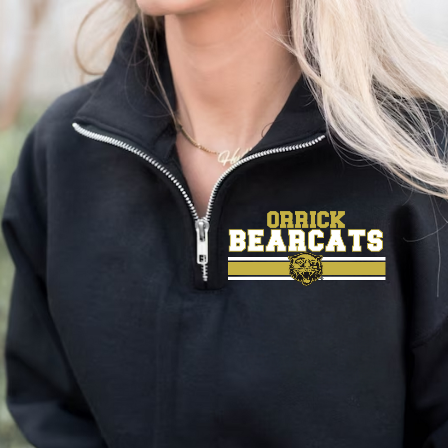 Black Quarter Zip- Bearcats