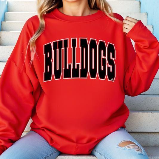 Mascot Sweatshirt- Bulldogs Red