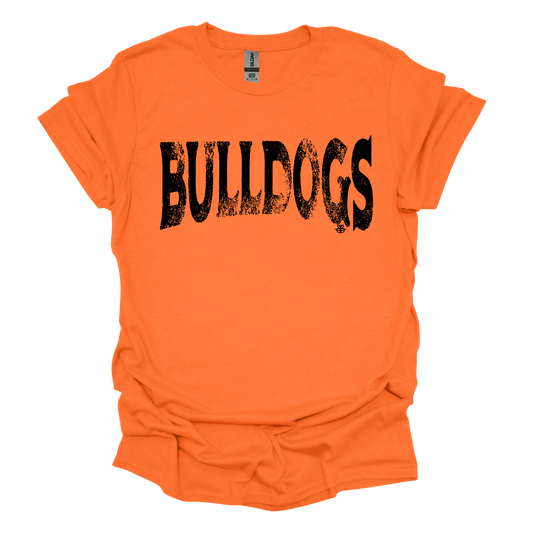 Grunge Mascot- Bulldogs Orange