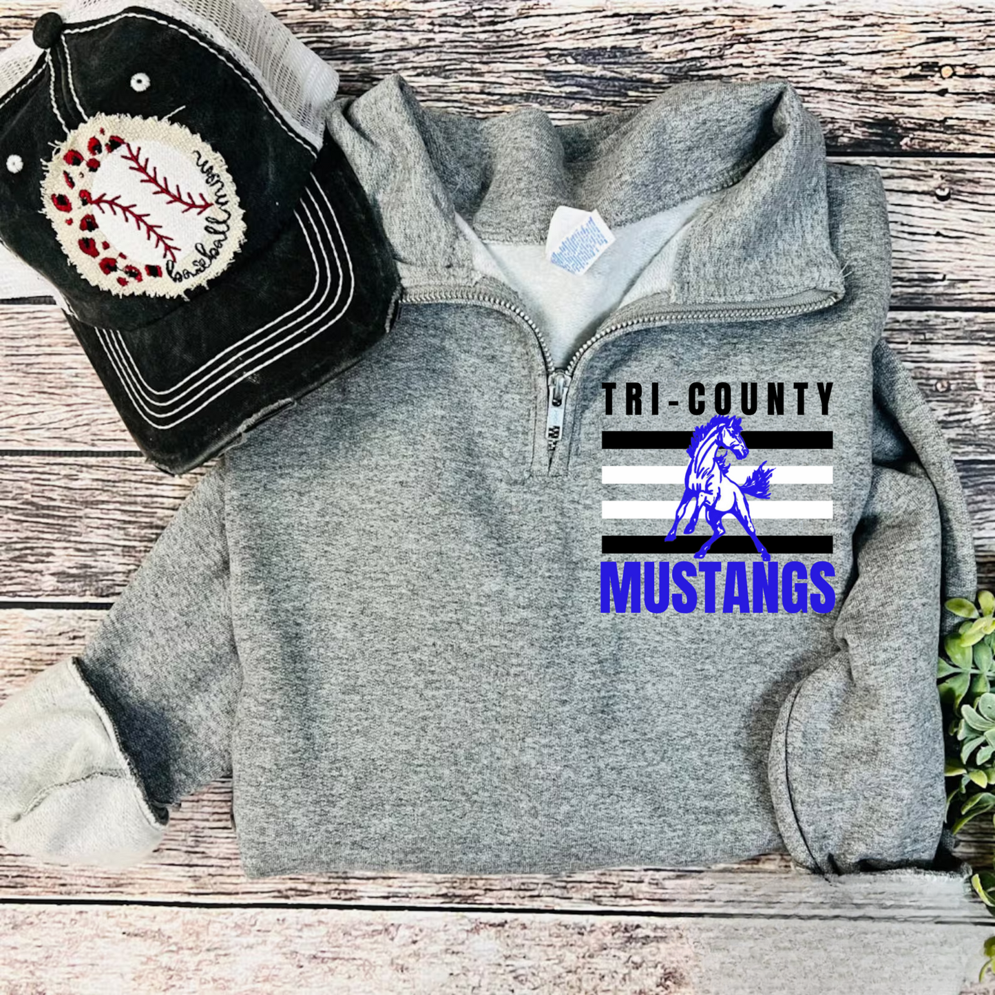 2025 Quarter Zip Tri County Mustangs