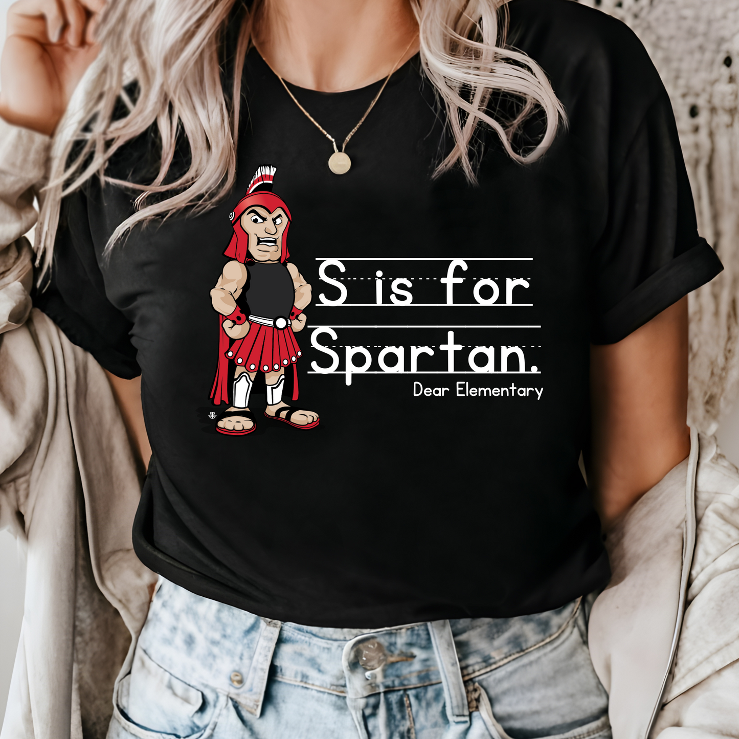 S is for Spartan Teacher Tee