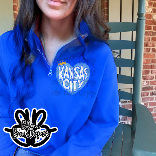 Kansas City Crown Heart Quarter Zip